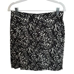 Jules & Leopold Black‎ & White Palm Leaf Print Skirt Womens Medium